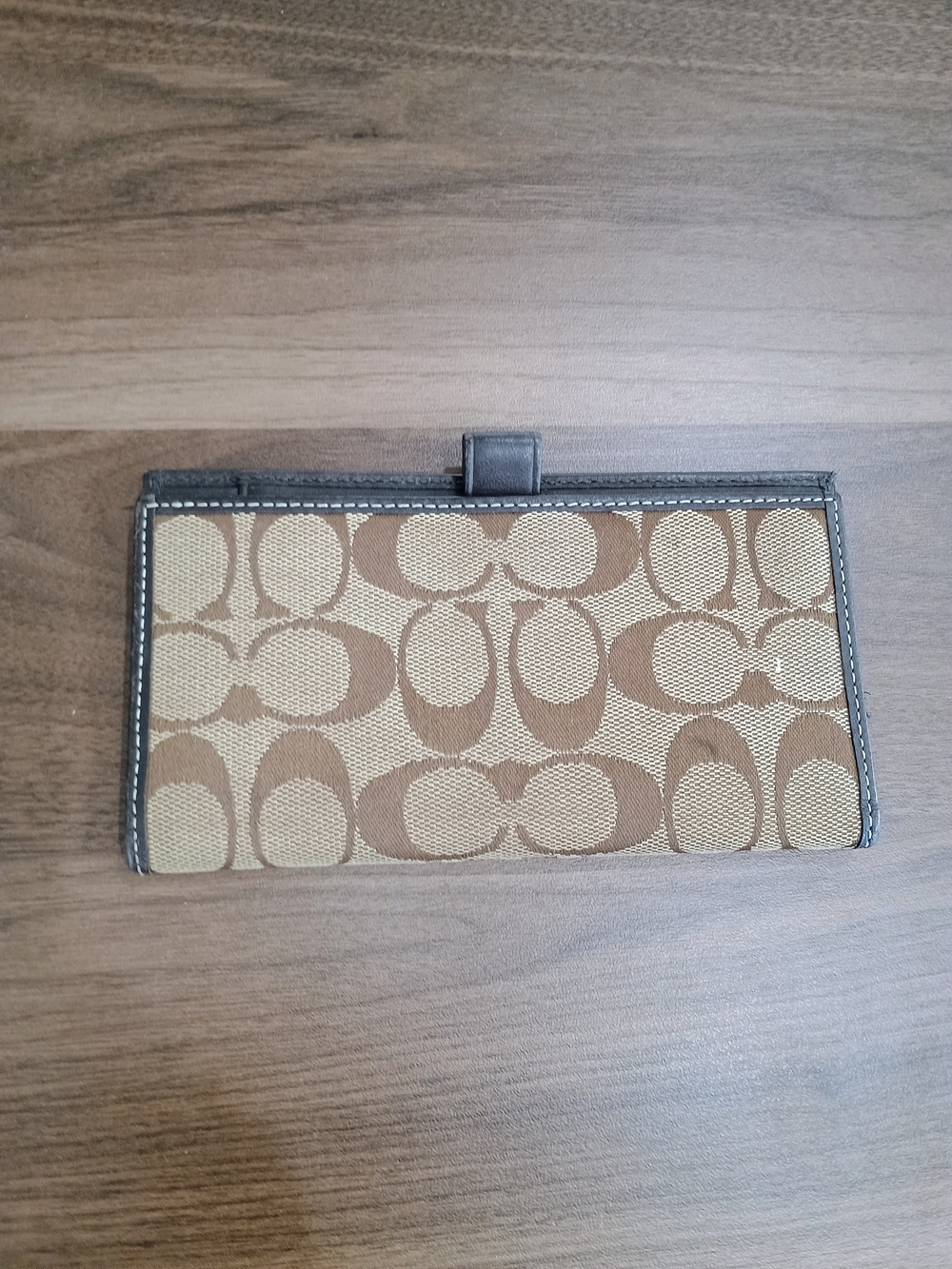 Coach Signature C Jacquard Checkbook